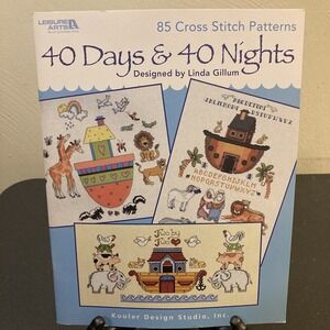 Leisure Arts 40 Days and 40 Nights Noahs Ark Cross Stitch Pattern‎ Booklet #4613